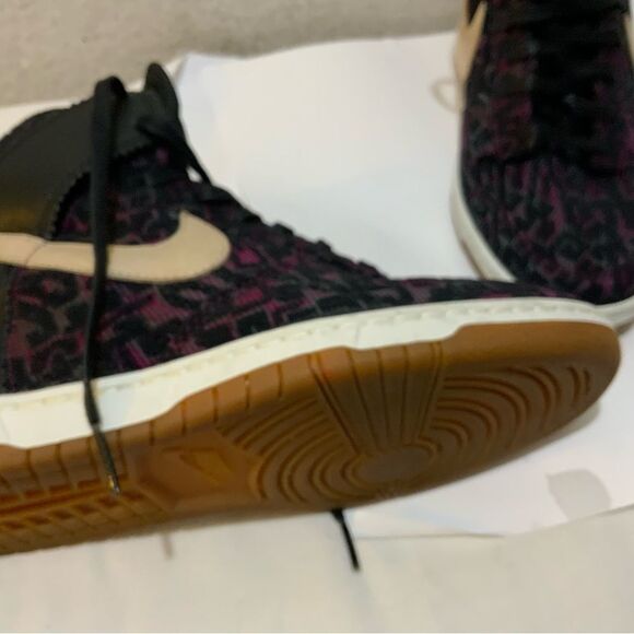 Nike Dunk Sky High Premium Hidden Wedge Womens 9.5 Black Linen Purple Tribal - Picture 10 of 11